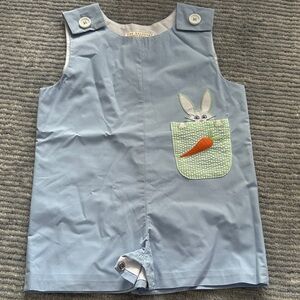 The Beaufort Bonnet Company Light Blue Baby Romper